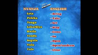 NYANJA VERBS Part 1 [upl. by Lipman]