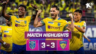 Match Highlights  Kerala Blasters FC 33 Chennaiyin FC  MW 8  ISL 202324 [upl. by Allemahs]