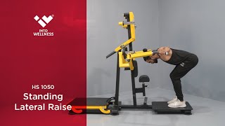 Train your Shoulders with HS 1050 Standing Lateral Raise machine by Into WellnessRealleader USA [upl. by Whetstone420]