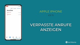 Verpasste Anrufe anzeigen  Apple iPhone iOS 15 [upl. by Lamee]