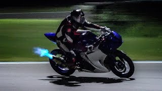 FIAMMATE NELLA NOTTE CON LA YAMAHA R3  Weekly Vlog [upl. by Anahsat]