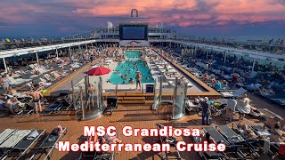 Boarding and cabin tour  MSC Grandiosa Mediterranean Cruise 2023 [upl. by Jessamine151]