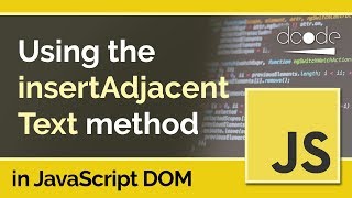 JavaScript DOM Tutorial  ElementinsertAdjacentText [upl. by Warenne21]