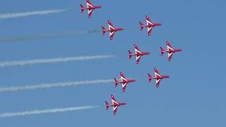 The Red Arrows RAF display at Torbay Airshow 2023 [upl. by Noiramed]