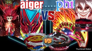 Aiger vs Phi  beybladeburstgame beybladeburst beybldeburst [upl. by Dexter382]