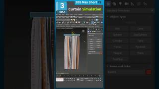 💠3Ds Max short 9 Curtain Simulation [upl. by Eisenberg]