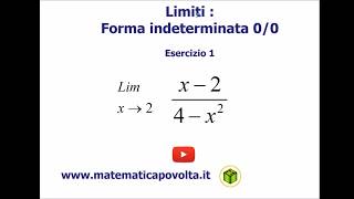 Limiti  Forma Indeterminata 00  Esercizio 1 [upl. by Toddy277]