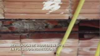 Rehabilitación Estructural  Reparación de viguetas in situ en forjado unidireccional [upl. by Ellswerth]