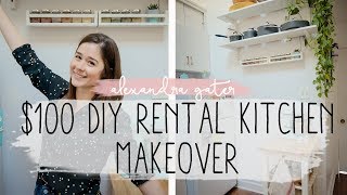 DIY Rental Kitchen Makeover For Under 100  Ikea Hacks For Small Kitchens [upl. by Bridgette503]