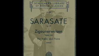 Pablo de Sarasate Zigeunerweisen Gypsy Airs Aires gitanos Op 20 violín piano accompaniment [upl. by Annauqal163]