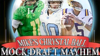 2024 NFL Draft  Mikes Chrystal Ball Mock Draft Mayhem Ep1 [upl. by Seligman]