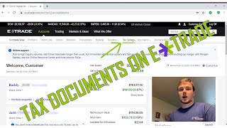 Find your tax documents on ETrade  2021 [upl. by Mencher]