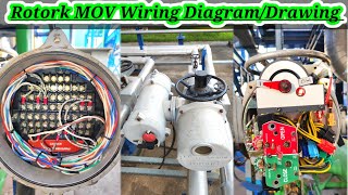 Rotork Actuator Drawing  Rotork Actuator Wiring Diagram  Rotork Actuator Cable Connection  MOV [upl. by Nnyltiak]