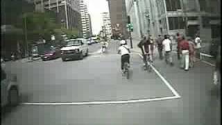 Bicycling on the Boulevard de Maisonneuve Montreal Quebec Canada [upl. by Aihseyn]