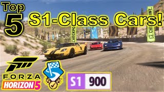 Top 5 BEST S1Class Cars for Road Racing in Forza Horizon 5 [upl. by Fin581]