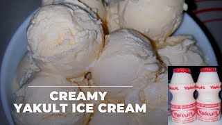 YAKULT ICE CREAM  3 Ingredients  Easy Recipe  Baking amp Cooking  Home ❤ [upl. by Arsi]