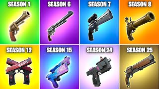 Evolution of All Fortnite Pistols Season 1  Season 25 [upl. by Buckie]