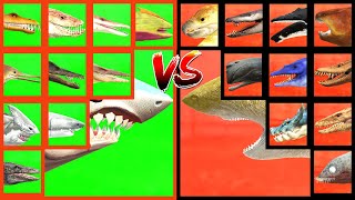 AQUATIC TOURNAMENT Mosasaurus VS Megalodon VS Archelon VS Nothosaurus VS Ichthyosaurus in ARBS [upl. by Firahs]