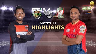 Khulna Tigers vs Fortune Barishal  11th Match  Highlights  Season 8  BBPL 2022 [upl. by Athalie598]