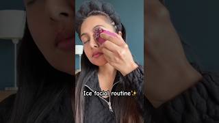 Ice facial in the morning can help you feel grounded ✨Get rid of dark spots shorts youtubeshorts [upl. by Poyssick]