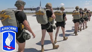 US Army NATO Soldiers of the 173rd Brigade during airborne training in Italy [upl. by Aciretnahs]