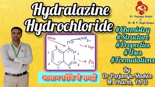 Hydralazine Hydrochloride Antihypertensive Agents  Pharmaceutical Chemistry  D Pharm l 1st year [upl. by Bik916]