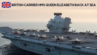 British carrier HMS Queen Elizabeth back at sea [upl. by Ricardo]