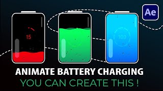 Animate Battery Charging  After effect  FLIMLIONVisualFX [upl. by Ennirok565]