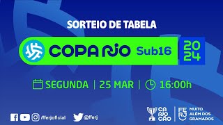 Sorteio de Tabela  Copa Rio Sub 16 2024 [upl. by Notneb675]