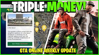 GTA ONLINE WEEKLY UPDATE TRIPLE MONEY amp DISCOUNTS [upl. by Curcio]