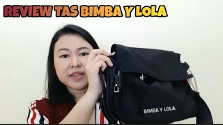 REVIEW BIMBA Y LOLA BLACK FLAP CROSSBODY BAG  TAS BIMBA Y LOLA INDONESIA [upl. by Adnah]