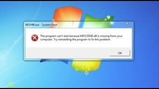 msvcr100 Dll Is Missing from Your Computer Windows 10 [upl. by Dygert]