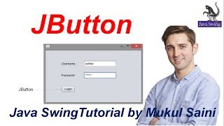 5 Java Swing Tutorial  JButton in Java Swing [upl. by Lukasz]