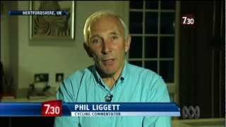 Commentator Phil Liggett describes Armstrongs drive and deceit [upl. by Ecinerev]