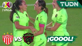 ¡Golazo Liliana Mercado la pone en el ángulo  Necaxa 20 Juárez FC  Liga Mx Femenil A2024J9TUDN [upl. by Avehstab]