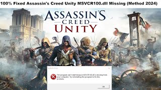 Fixed Assassins Creed Unity MSVCR100dll Missing From Computer  How To Fix AC Unity msvcr100dll [upl. by Sineray]