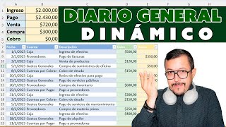 Cómo crear un DIARIO GENERAL DINÁMICO en EXCEL se más productivo con este increíble tutorial [upl. by Anert]