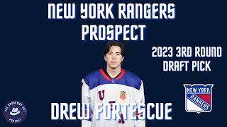 2023 New York Rangers Draft Pick Drew Fortescue USNTDP [upl. by Regnij]