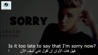 Justin Bieber  Sorry Lyric Video مترجمة [upl. by Eicam306]