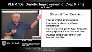 plbr403  Genetic Improvement of Crop Plants  Lecture 1 [upl. by Anined136]