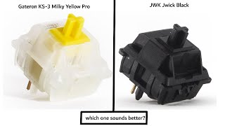 Gateron Milky Yellows VS JWK Jwick Blacks [upl. by Akenehs]