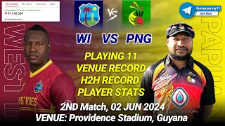 WI vs PNG Dream11 Prediction  WI vs PNG Prediction  West Indies vs Papua New Guinea 2ND World Cup [upl. by Haley]