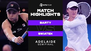 Ashleigh Barty vs Iga Swiatek  2022 Adelaide 500 Semifinal  WTA Match Highlights [upl. by Assetniuq]