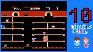 （NES）MAPPY 10 minutes GAMEs [upl. by Nosnarb]