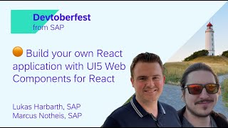 🟠 Build your own React application with UI5 Web Components for React [upl. by Medovich]