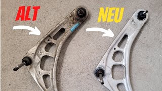 BMW 3er E46  🔧 QuerlenkerTraggelenk vorne tauschen II Replace front wishboneball joint 🔧 [upl. by Adel]