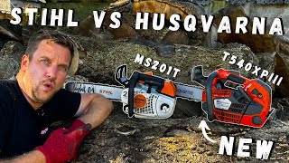 New Husqvarna T540XP III VS Stihl MS201T Can It Compete [upl. by Lamb]