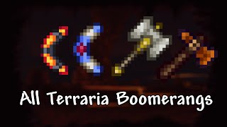 All Terraria Boomerangs Guide  Terraria 14 [upl. by Narmis]