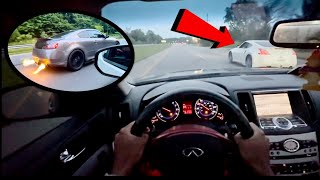 FBO G37 VS 370Z  POV DRIVE LOUD EXHAUST [upl. by Nimsaj]