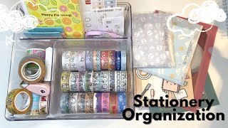 Organizing my planner supplies  Sticker amp Washi Storage [upl. by Akeimat]